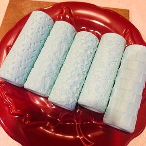 Set of 5 polymer clay Embossed texture Rollers!